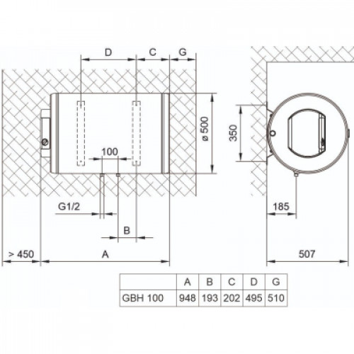 Бойлер TIKI GBH 100 ComfortH100V9 (700180)