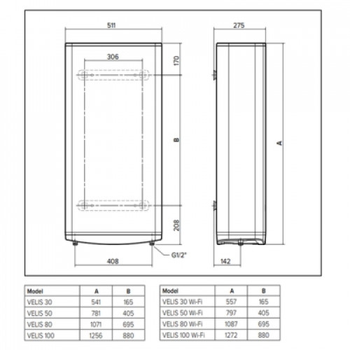Бойлер Ariston VELIS PRO 100 EU (3626137)