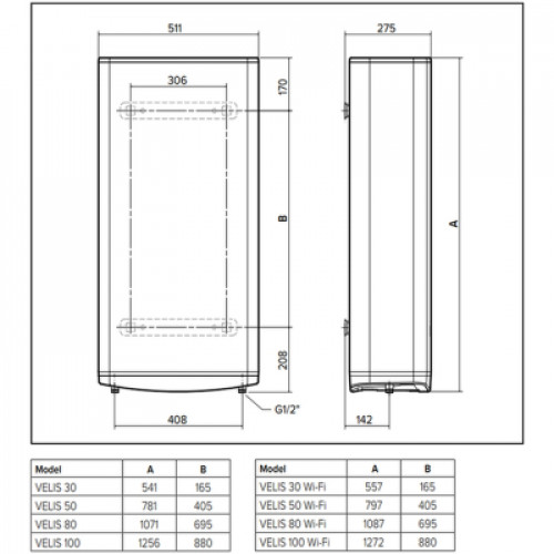 Бойлер Ariston VELIS PRO 80 EU (3626136)
