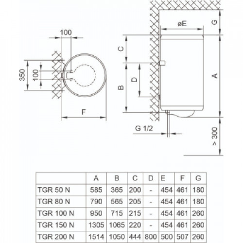 Бойлер TIKI TGR150N_PRIMEM150 (700174)