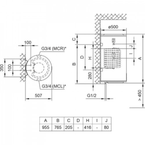 Бойлер косвенного нагрева TIKI Econ MCL 100V9 (700163)