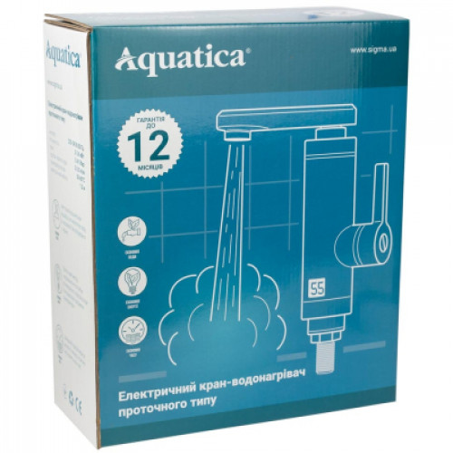 Проточный водонагреватель AQUATICA NZ 3.0кВт 0.4-5бар для кухн (9797143)