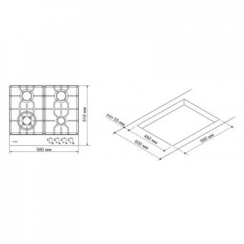 Варочная поверхность Pyramida PFE 643 WHITE LUXE