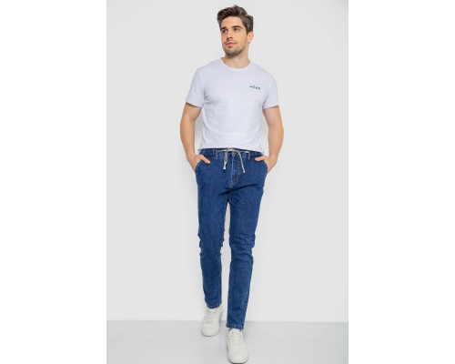 Джинси чоловічі на гумці, колір синій, 244R8063