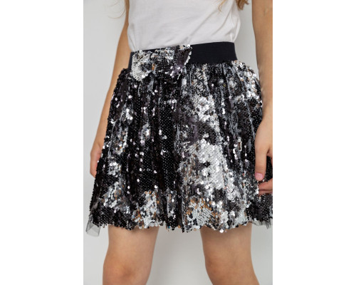 Спідниця дитяча ошатна, колір чорний, 247R417-1