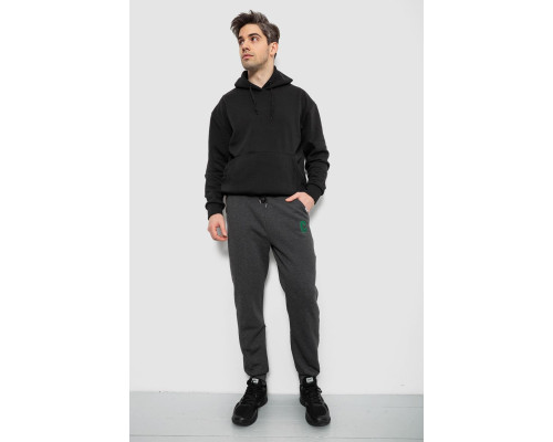 Спортивні штани чоловічі на флісі, колір грифельний, 129RA9995