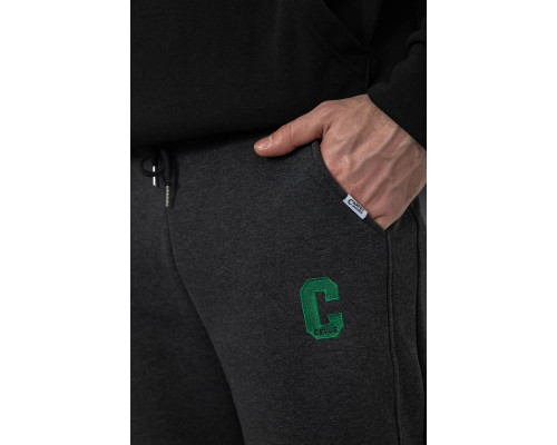 Спортивні штани чоловічі на флісі, колір грифельний, 129RA9995