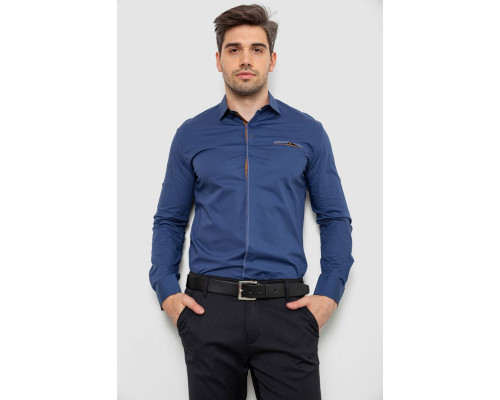 Сорочка чоловіча, колір синій, 214R7004