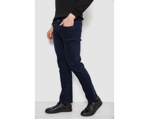 Джинси чоловічі однотонні Straight, колір синій, 244R1049-1
