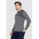 Светр чоловічий в смужку, колір сірий, 161R1029