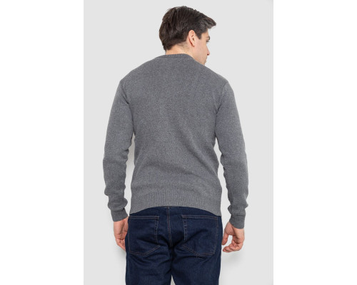 Светр чоловічий в смужку, колір сірий, 161R1029