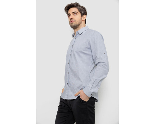 Сорочка чоловіча в смужку, колір сірий, 186R6918-7