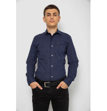 Сорочка чоловіча з принтом, колір синій, 214R7468-1