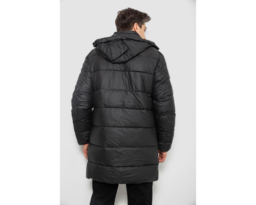 Куртка чоловіча зимова подовжена, колір чорний, 244RH76-15