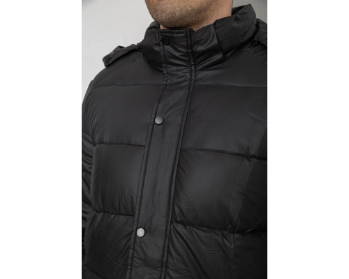 Куртка чоловіча зимова подовжена, колір чорний, 244RH76-15