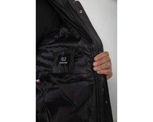 Куртка чоловіча зимова подовжена, колір чорний, 244RH76-15