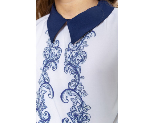 Блузка ошатна для дівчаток, колір синьо-білий, 172R026