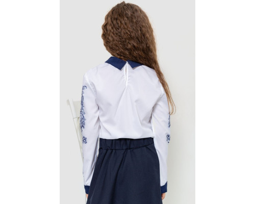 Блузка ошатна для дівчаток, колір синьо-білий, 172R026