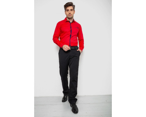 Сорочка чоловіча з довгим рукавом, колір червоний, 214R7009