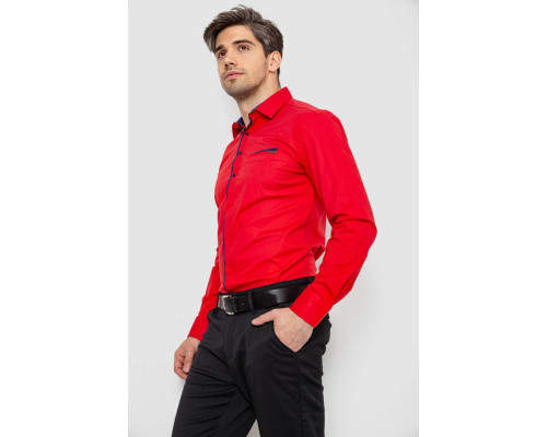 Сорочка чоловіча з довгим рукавом, колір червоний, 214R7009