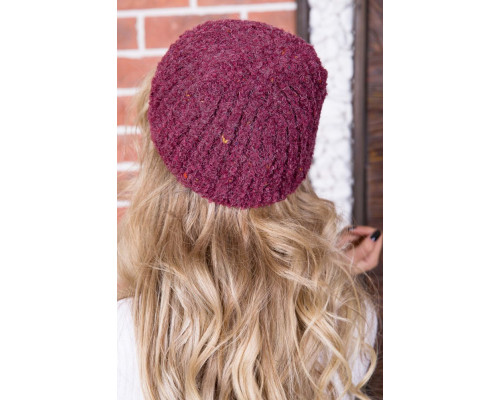 Осінньо-зимова жіноча шапка, темно-пудрового кольору, 167R7774