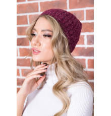 Осінньо-зимова жіноча шапка, темно-пудрового кольору, 167R7774