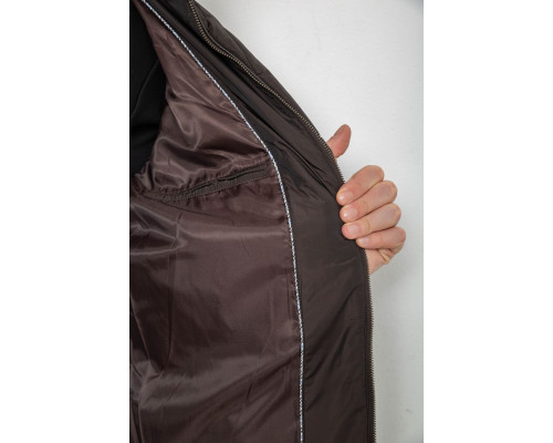 Куртка чоловіча демісезонна, колір темно-коричневий, 244RD114