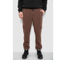Спортивні штани чоловічі на флісі, колір коричневий, 129RA9997