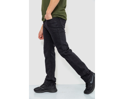 Джинси чоловічі однотонні, колір чорний, 244R115