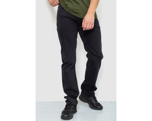 Джинси чоловічі однотонні, колір чорний, 244R115