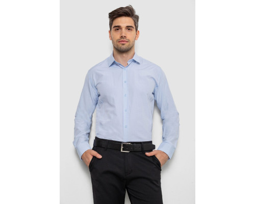 Сорочка чоловіча з довгим рукавом, колір блакитний, 214R839