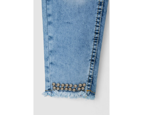 Джинси для дівчаток, колір темно-блакитний, 247R3827