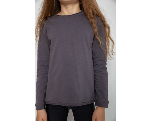 Лонгслів однотонний унісекс, колір сірий, 102R1532