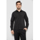 Сорочка чоловіча однотонна з принтом, колір чорний, 186R6918-6