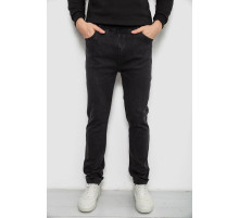 Джинси чоловічі на резинці утеплені, колір чорний, 244R665