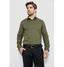 Сорочка чоловіча однотонна, колір хакі, 186R2013