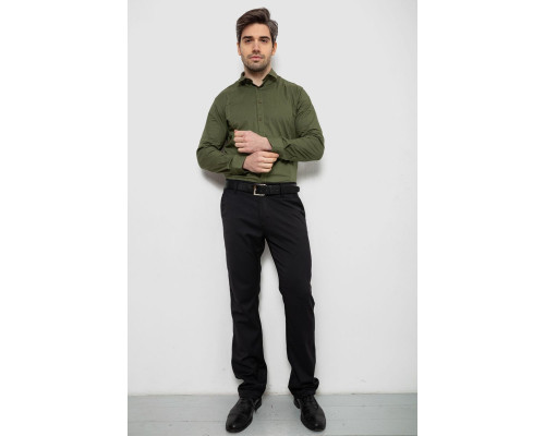 Сорочка чоловіча однотонна, колір хакі, 186R2013