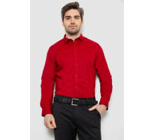 Сорочка чоловіча однотонна, колір червоний, 186R2013