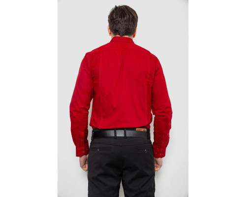Сорочка чоловіча однотонна, колір червоний, 186R2013