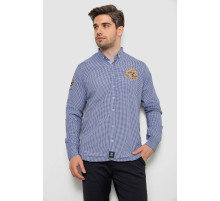 Сорочка чоловіча в клітинку, колір синій, 214R9030
