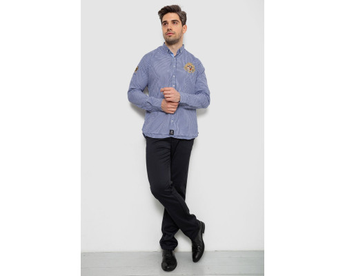 Сорочка чоловіча в клітинку, колір синій, 214R9030