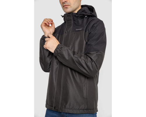 Куртка чоловіча демісезонна з капюшоном, колір чорний, 214R61035
