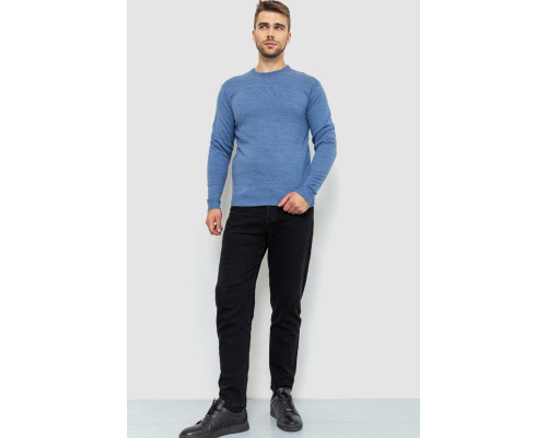 Светр чоловічий однотонний, колір джинс, 161R1770-1