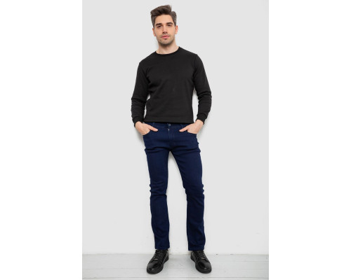 Джинси чоловічі однотонні Straight, колір синій, 244R1050-1