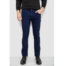 Джинси чоловічі однотонні Straight, колір синій, 244R1050-1