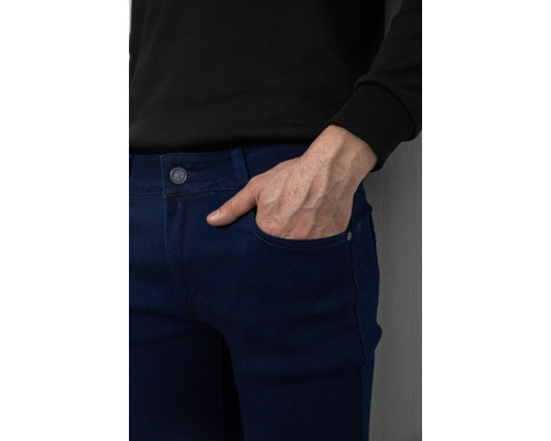 Джинси чоловічі однотонні Straight, колір синій, 244R1050-1