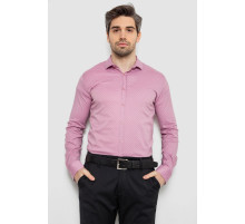 Сорочка чоловіча однотонна з принтом, колір пудровий, 186R2114