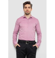 Сорочка чоловіча однотонна з принтом, колір пудровий, 186R2114