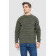 Светр чоловічий в смужку, колір хакі, 161R1057