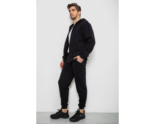 Спортивний костюм чоловічий на флісі, колір чорний, 238R165